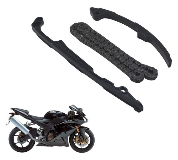 Kit Guia Tensor Corrente Comando Kawasaki Zx 10r 05-06 Origi