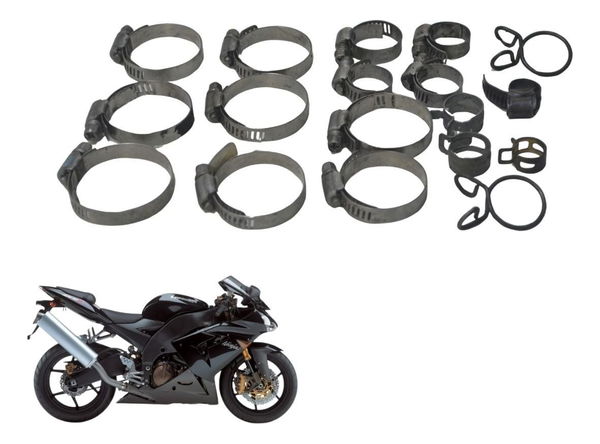 Kit Abraçadeiras Diversas Kawasaki Zx 10r 05-06 Original