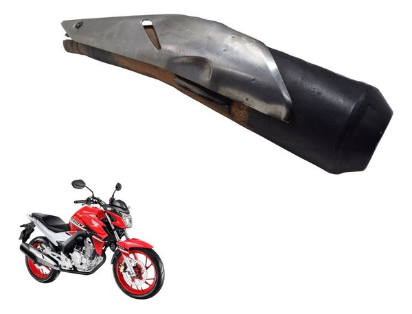 Ponteira Escape C/ Detalhes Honda Cb 250f Twister 16-22 Orig
