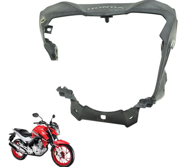 Carenagem Mascara Farol C/avaria Honda Cb250f Twister 16-22 Preto