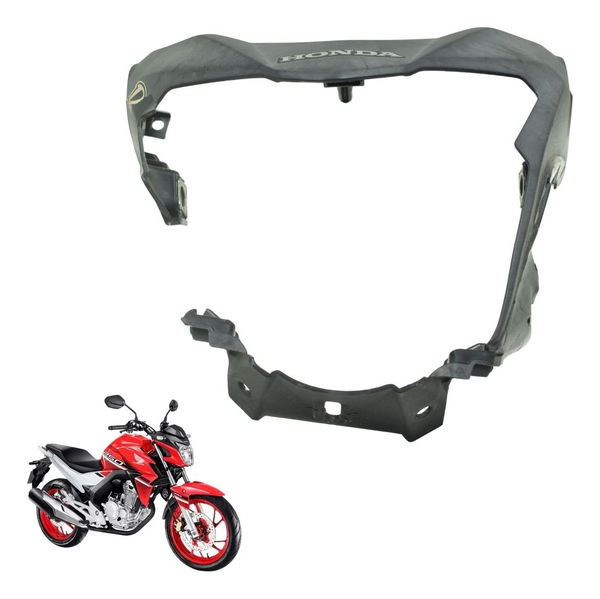 Carenagem Mascara Farol C/avaria Honda Cb250f Twister 16-22 Preto