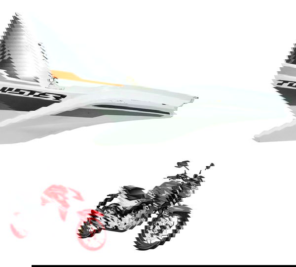 Carenagem Rabeta Esquerda Honda Cb 250f Twister 16-22 Origin Branco