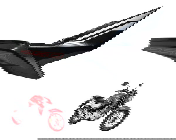 Carenagem Rabeta Direita Honda Cb 250f Twister 16-22 Origina Preto