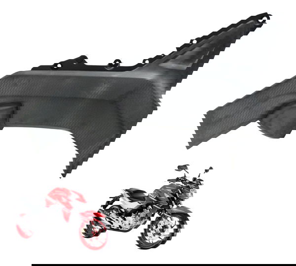 Tampa Lateral Esquerda Honda Cb 250f Twister 16-22 Original Preto