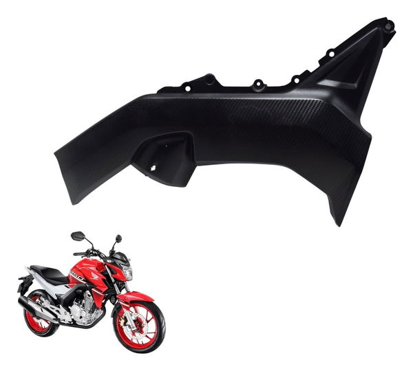 Tampa Lateral Esquerda C/ Avaria Honda Cb 250f Twister 16-22 Preto