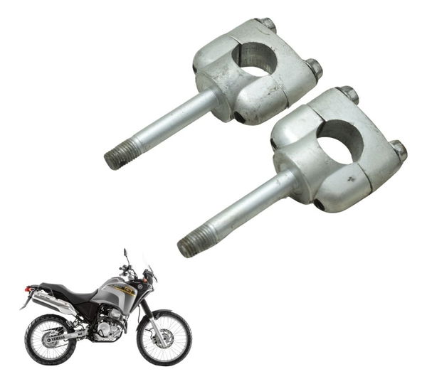 Par Riser Guidão Yamaha Xtz 250 Tenere 11-15 Original Prateado