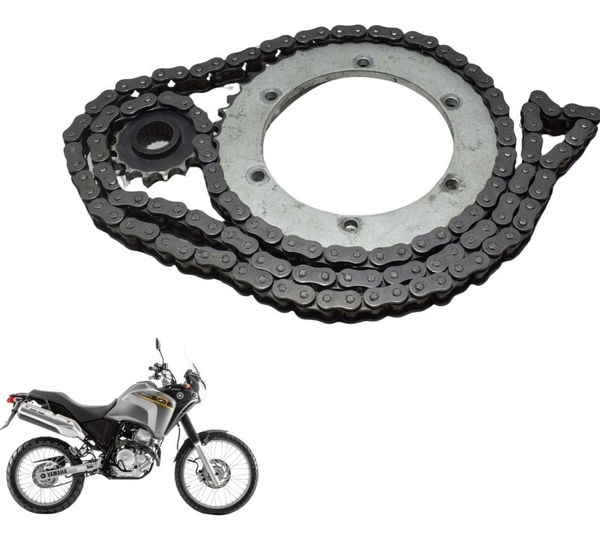Kit Relação Riffel 46 Dentes Yamaha Xtz 250 Tenere 11-15 Prateado