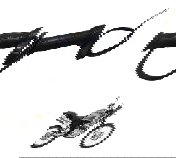 Par Manopla Aquecedor C/ Avaria Yamaha Xtz 250 Tenere 11-15 Preto