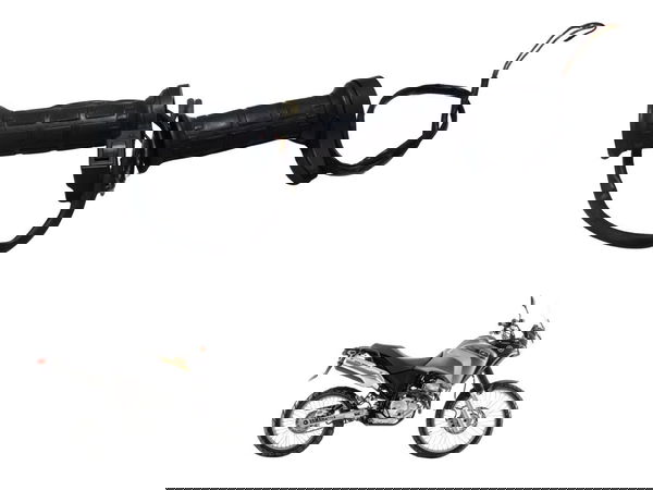 Par Manopla Aquecedor C/ Avaria Yamaha Xtz 250 Tenere 11-15 - Preto