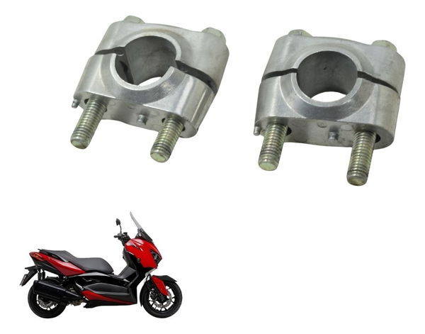 Par Riser Guidão Yamaha X Max 250 20-24 Original Cinza