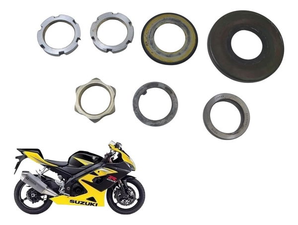 Jogo Porca Mesa Inferior Suzuki Gsx-r Srad 1000 06-07 Origin