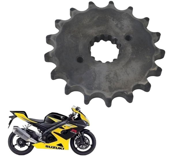 Pinhão 17 Dentes Suzuki Gsx-r Srad 1000 06-07 Original Cinza-escuro