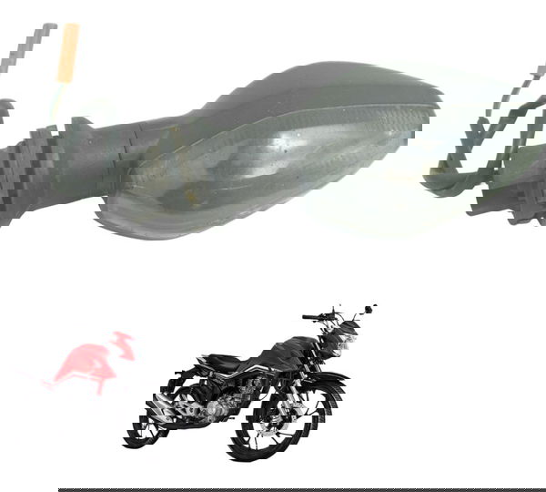 Pisca Dianteiro Esq C/ Detalhes Paralelo Honda Cg 160 16-22 Esquerdo Cinza