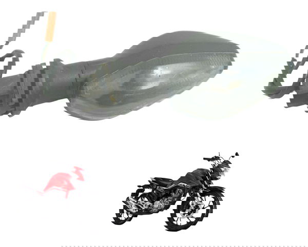 Pisca Dianteiro Esq C/ Detalhes Paralelo Honda Cg 160 16-22 Esquerdo Cinza