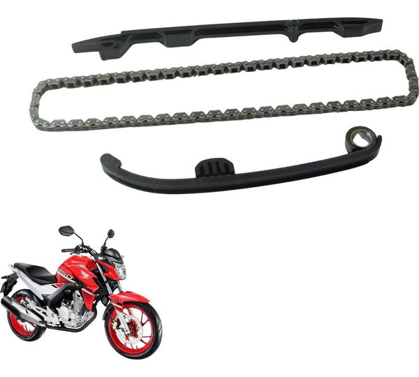 Kit Guia Tensor Corrente Comando Honda Cb 250f Twister 16-22