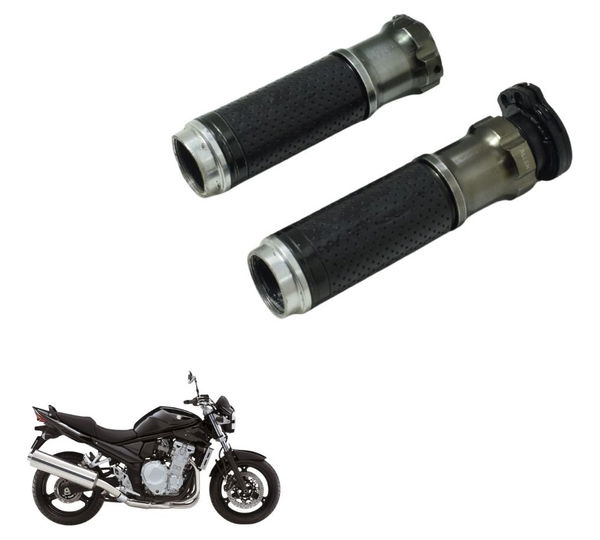 Par Manopla Esportiva C/ Detalhes Suzuki Bandit 1250 09-11 Preto