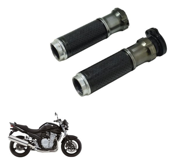 Par Manopla Esportiva C/ Detalhes Suzuki Bandit 1250 09-11 Preto