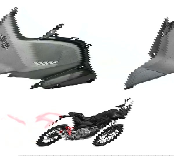 Carenagem Lateral Direita Honda Nc 700 12-15 Original Cinza-escuro