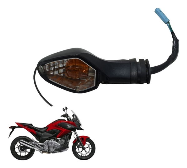 Pisca Dianteiro Direito C/ Avaria Honda Nc 700 12-15 Origina Preto
