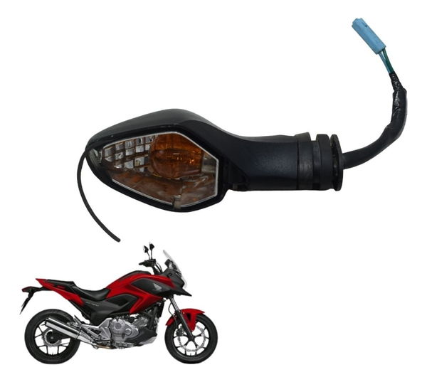 Pisca Dianteiro Direito C/ Avaria Honda Nc 700 12-15 Origina Preto