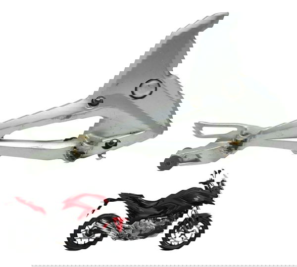 Suporte Pedaleira Direita Honda Nc 700 12-15 Original Prateado