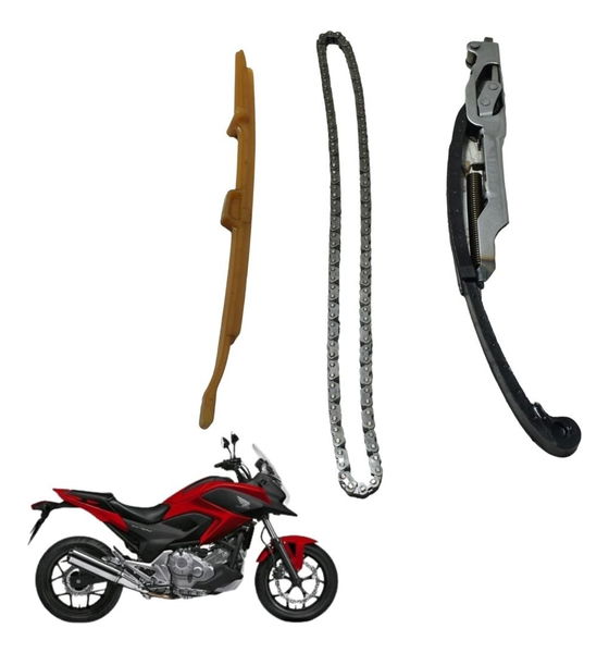 Kit Guia Tensor Corrente Comando Honda Nc 700 12-15 Original