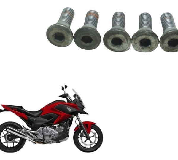 Jogo Parafuso Disco Freio Traseiro Honda Nc 700 12-15 Origin