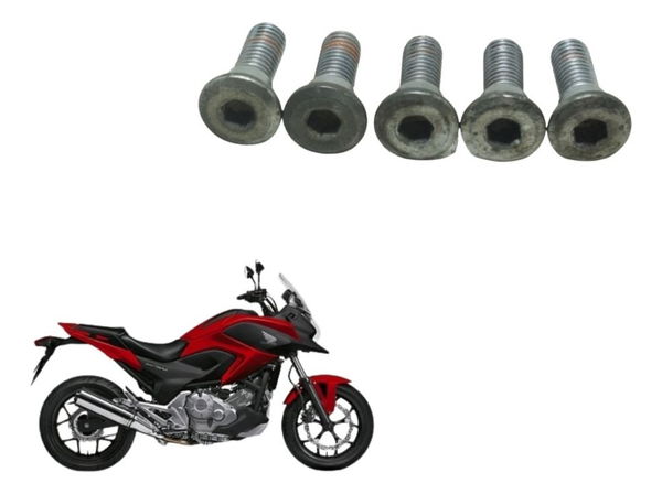 Jogo Parafuso Disco Freio Traseiro Honda Nc 700 12-15 Origin
