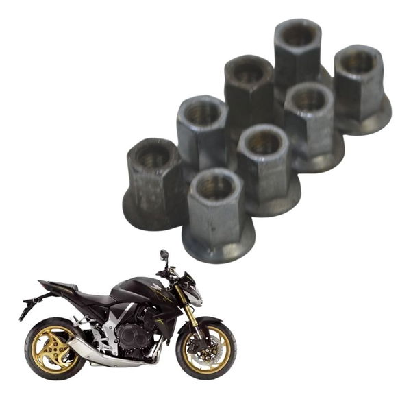 Jogo Porca Escape Honda Cb 1000 R 11-16 Original
