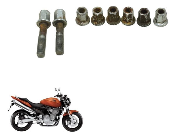 Jogo Porca Escape Honda Cb 600f Hornet 04-07 Original