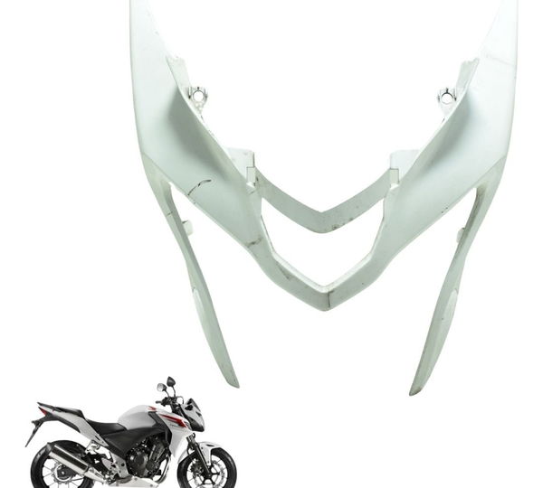 Carenagem Frontal Farol C/ Avaria Honda Cb 500f 14-16 Orig Branco