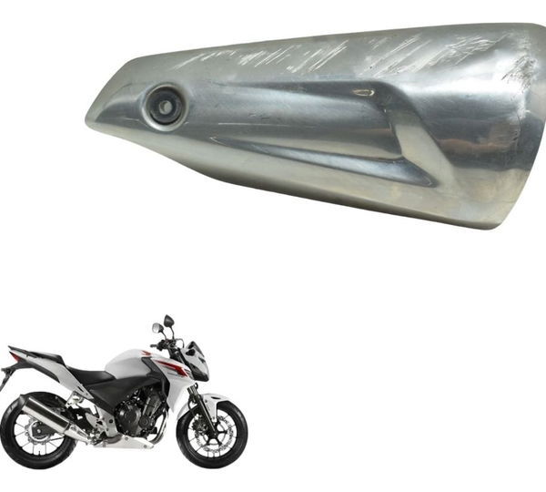 Protetor Ponteira Escape C/ Detal Honda Cb 500f 14-16 Orig