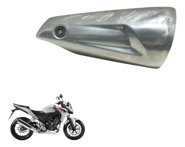 Protetor Ponteira Escape C/ Detal Honda Cb 500f 14-16 Orig
