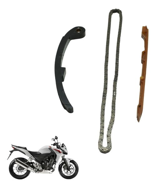 Kit Guia Tensor Corrente Comando Honda Cb 500f 14-16 Origina