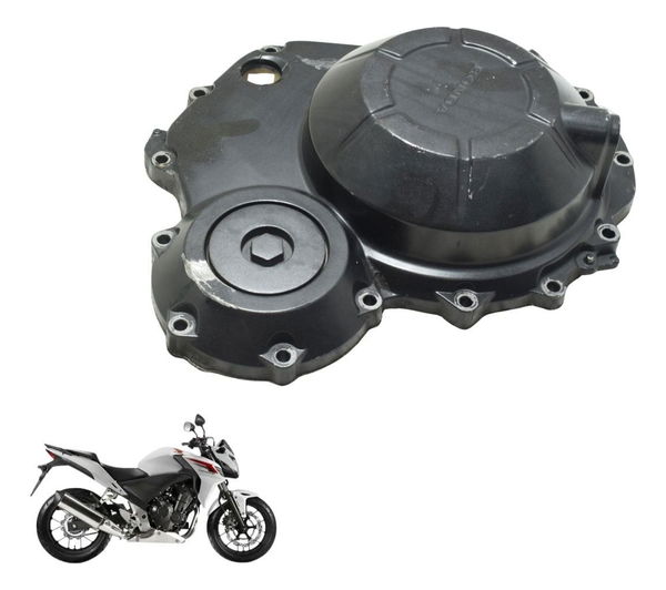 Tampa Motor Dir Embreagem Honda Cb 500f 14-16 Original Preto