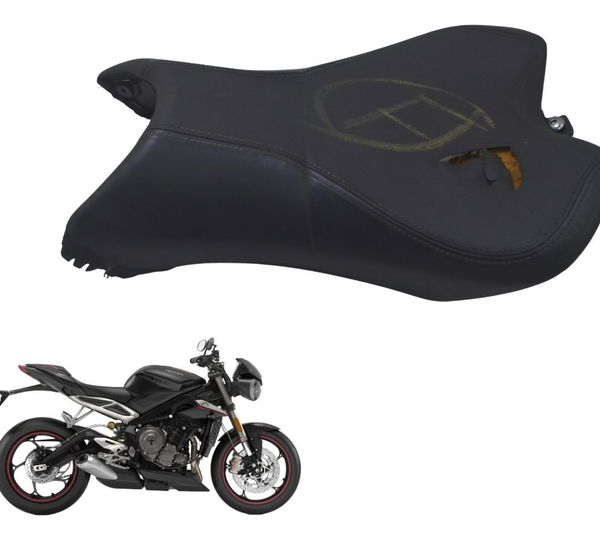 Banco Dianteiro C/ Avaria Triumph Street Triple 765 Rs 18-23 Preto