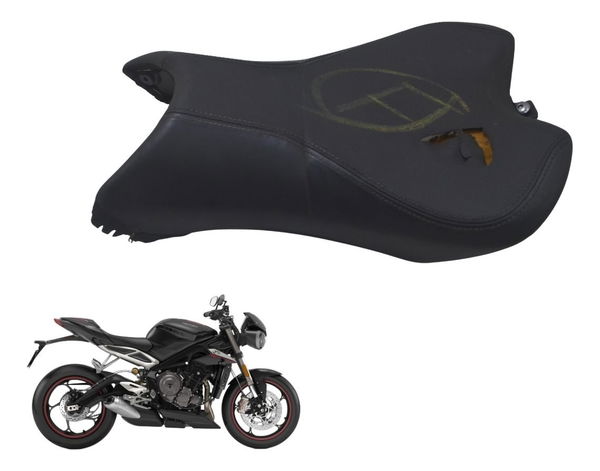 Banco Dianteiro C/ Avaria Triumph Street Triple 765 Rs 18-23 Preto