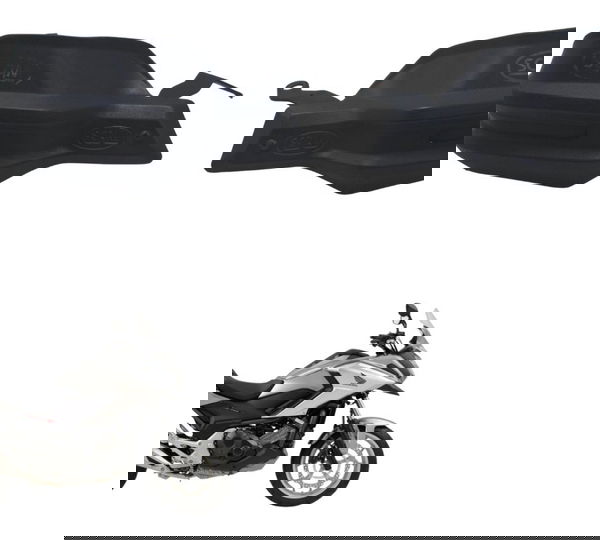 Par Protetor Mão Scam Honda Nc 750x 16-21 Preto