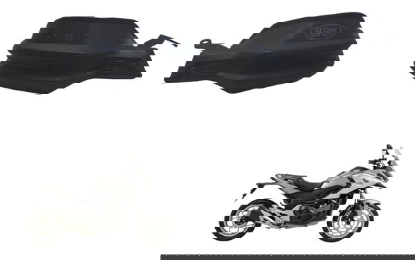 Par Protetor Mão Scam Honda Nc 750x 16-21 Preto