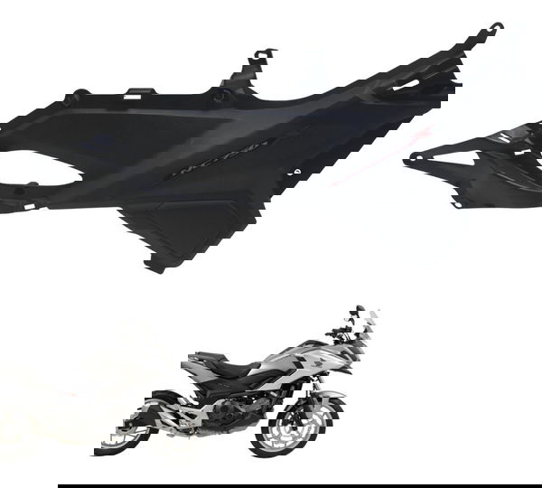 Carenagem Lateral Esquerda Reparado Honda Nc 750x 16-21 Orig Preto