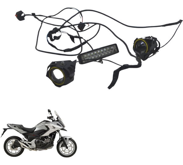Jogo Farol Auxilar Paralelo Honda Nc 750x 16-21