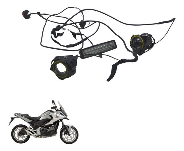 Jogo Farol Auxilar Paralelo Honda Nc 750x 16-21