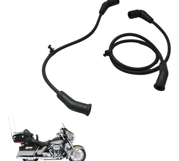 Par Cabo Bobina Ignição Harley Electra Touring Cvo 12-13 Preto