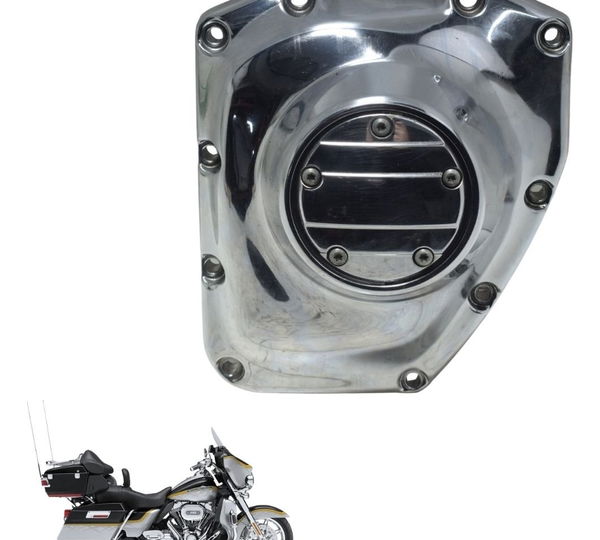 Tampa Motor Direita Harley Electra Touring Cvo 12-13 Origina Prateado