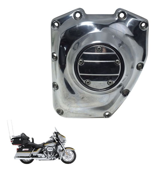 Tampa Motor Direita Harley Electra Touring Cvo 12-13 Origina Prateado