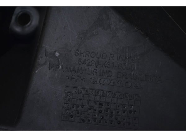 Carenagem Lateral Inter Dir Avar Honda Cb 250f Twister 16-19 Preto