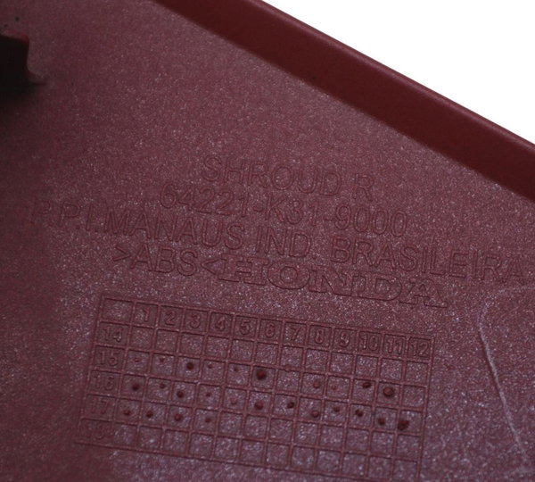 Carenagem Lateral Direita C/deta Honda Cb 250f Twister 16-19 Vermelho