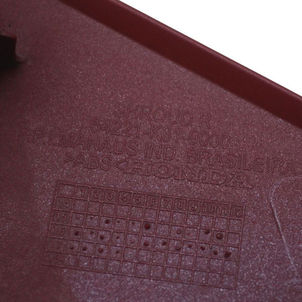 Carenagem Lateral Direita C/deta Honda Cb 250f Twister 16-19 Vermelho