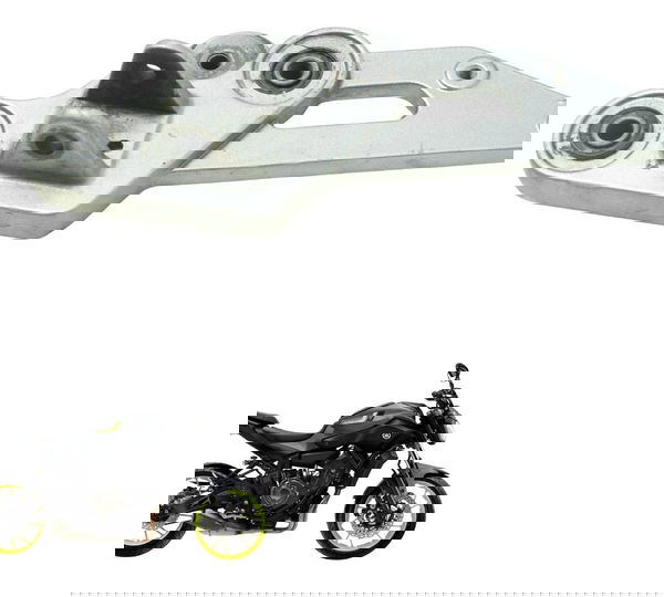Suporte Pedaleira Dianteira Esquerda Yamaha Mt 07 15-18 Orig Prateado
