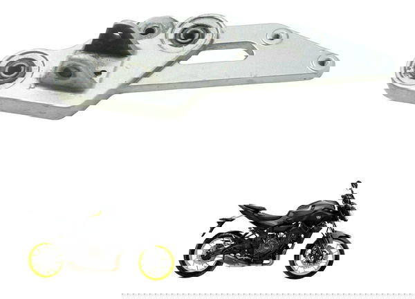 Suporte Pedaleira Dianteira Esquerda Yamaha Mt 07 15-18 Orig Prateado